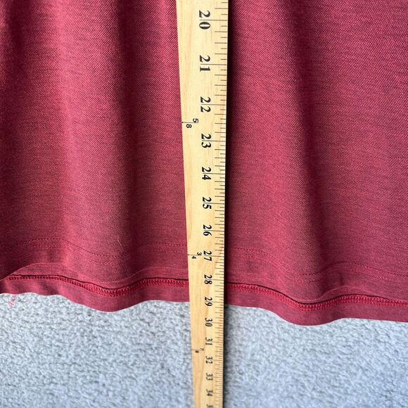 Travis‎ Mathew Shirt Mens Large Red Old Sandwich Polo Golf Performance - Picture 6 of 11